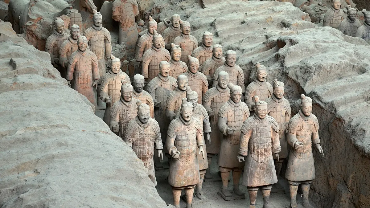 Terracotta warriors in Pit 1, Xi'an